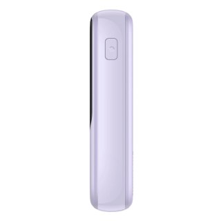 Baseus Qpow powerbank 10000mAh wbudowany kabel USB Typu C 22.5W Quick Charge SCP AFC FCP fioletowy (PPQD020105)