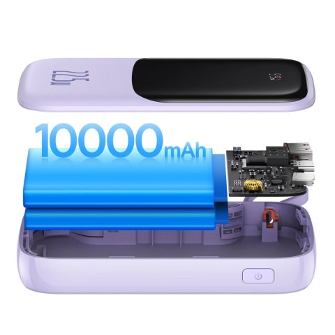Baseus Qpow powerbank 10000mAh wbudowany kabel USB Typu C 22.5W Quick Charge SCP AFC FCP fioletowy (PPQD020105) Baseus Qpow powerbank 10000mAh wbudowany kabel USB Typu C 22.5W Quick Charge SCP AFC FCP fioletowy (PPQD020105)