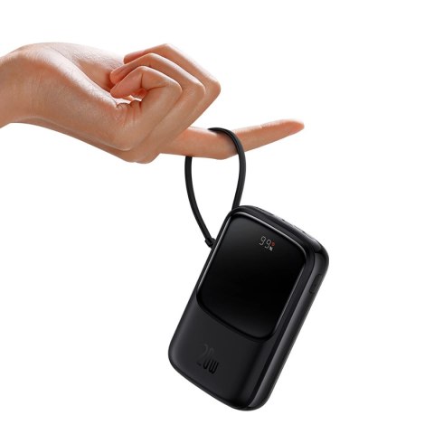 Baseus Qpow powerbank 10000mAh wbudowany kabel USB Typu C 22.5W Quick Charge SCP AFC FCP fioletowy (PPQD020105) Baseus Qpow powerbank 10000mAh wbudowany kabel USB Typu C 22.5W Quick Charge SCP AFC FCP fioletowy (PPQD020105)