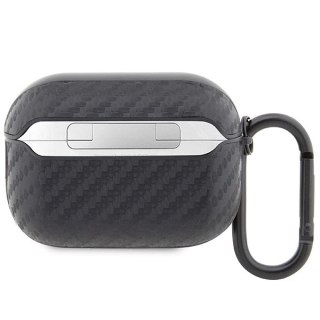 Etui BMW Carbon Double Metal Logo na AirPods Pro 2 gen - czarne