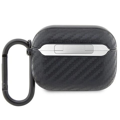 Etui BMW Carbon Double Metal Logo na AirPods Pro - czarne Etui BMW Carbon Double Metal Logo na AirPods Pro - czarne