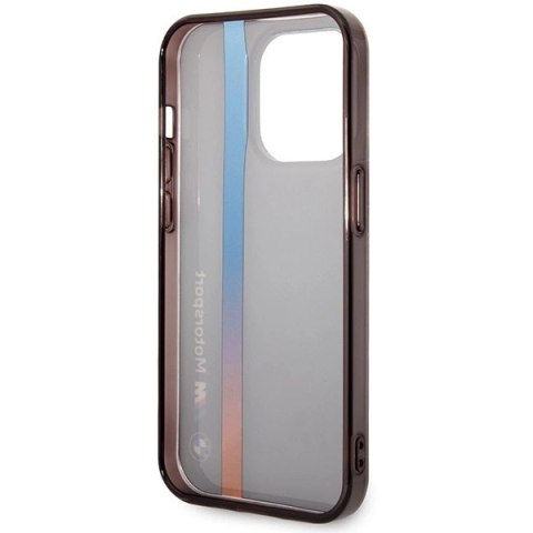 Etui BMW IML Tricolor Stripe na iPhone 14 Pro Max - czarne Etui BMW IML Tricolor Stripe na iPhone 14 Pro Max - czarne