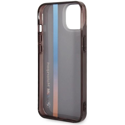 Etui BMW IML Tricolor Stripe na iPhone 14 - czarne Etui BMW IML Tricolor Stripe na iPhone 14 - czarne