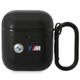 Etui BMW Leather Curved Line na AirPods 1/2 - czarne