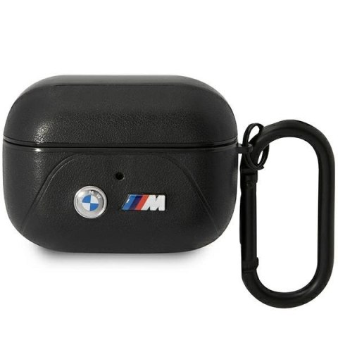 Etui BMW Leather Curved Line na AirPods Pro - czarne Etui BMW Leather Curved Line na AirPods Pro - czarne