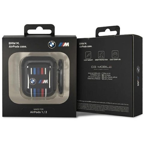 Etui BMW Multiple Colored Lines na AirPods 1/2 - czarne