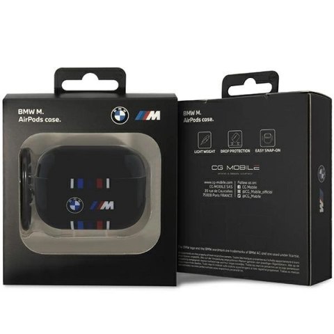 Etui BMW Multiple Colored Lines na AirPods Pro 2 gen - czarne