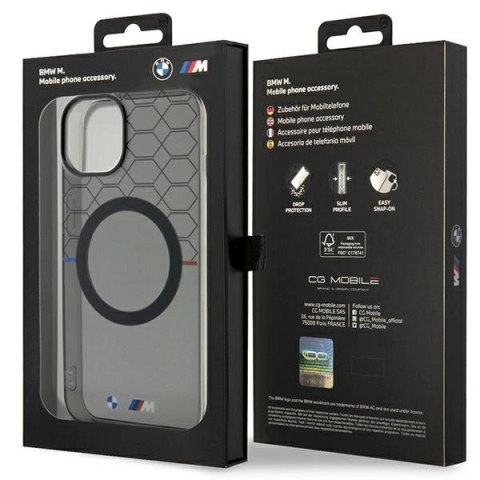 Etui BMW Pattern MagSafe na iPhone 14 - szare
