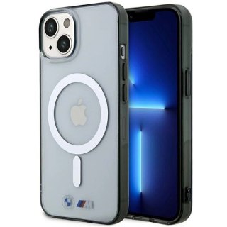 Etui BMW Silver Ring MagSafe na iPhone 14 Plus - przezroczyste