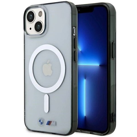 Etui BMW Silver Ring MagSafe na iPhone 14 Plus - przezroczyste Etui BMW Silver Ring MagSafe na iPhone 14 Plus - przezroczyste