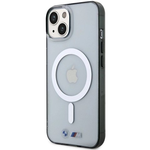 Etui BMW Silver Ring MagSafe na iPhone 14 Plus - przezroczyste Etui BMW Silver Ring MagSafe na iPhone 14 Plus - przezroczyste