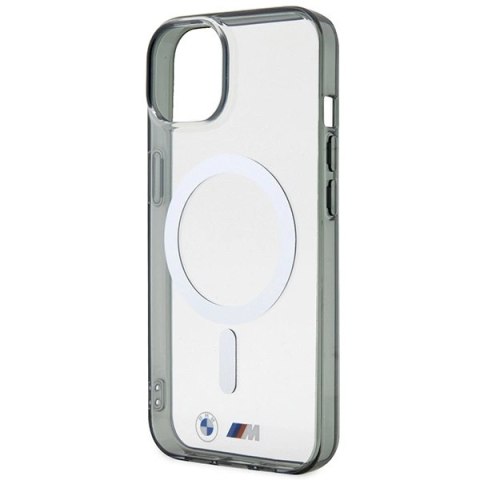 Etui BMW Silver Ring MagSafe na iPhone 14 Plus - przezroczyste Etui BMW Silver Ring MagSafe na iPhone 14 Plus - przezroczyste