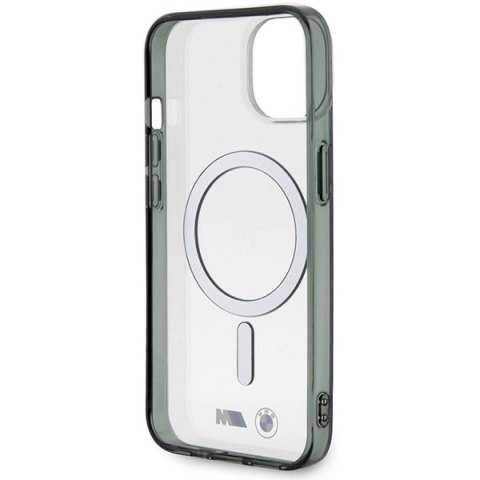 Etui BMW Silver Ring MagSafe na iPhone 14 Plus - przezroczyste Etui BMW Silver Ring MagSafe na iPhone 14 Plus - przezroczyste