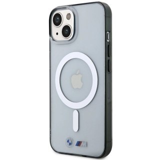 Etui BMW Silver Ring MagSafe na iPhone 14 - przezroczyste