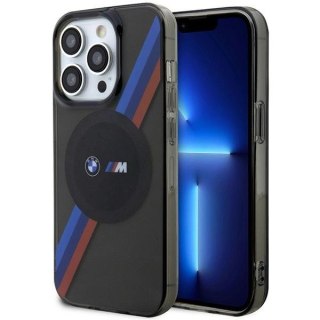 Etui BMW Tricolor Stripes MagSafe na iPhone 14 Pro Max - szare