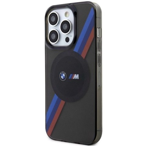 Etui BMW Tricolor Stripes MagSafe na iPhone 14 Pro Max - szare Etui BMW Tricolor Stripes MagSafe na iPhone 14 Pro Max - szare