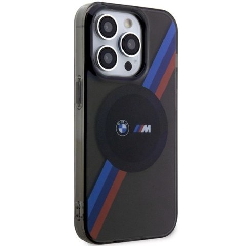 Etui BMW Tricolor Stripes MagSafe na iPhone 14 Pro Max - szare Etui BMW Tricolor Stripes MagSafe na iPhone 14 Pro Max - szare