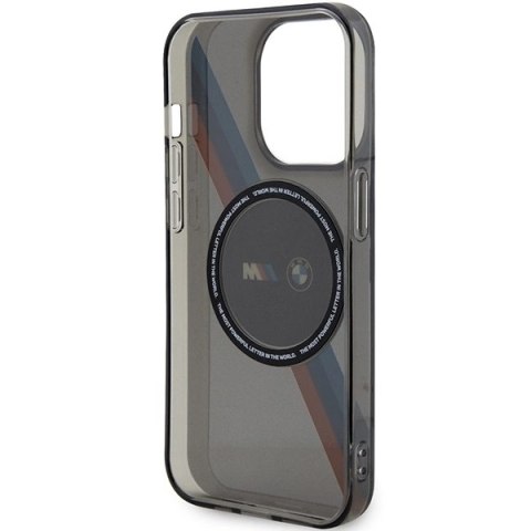 Etui BMW Tricolor Stripes MagSafe na iPhone 14 Pro Max - szare Etui BMW Tricolor Stripes MagSafe na iPhone 14 Pro Max - szare