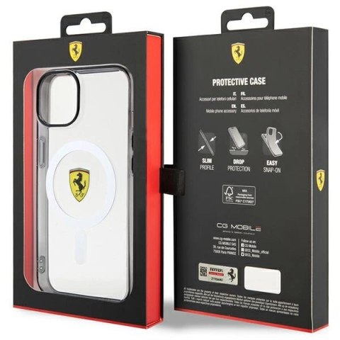 Etui Ferrari Outline MagSafe na iPhone 14 Plus - przezroczyste