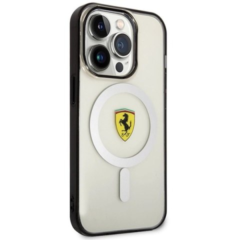 Etui Ferrari Outline MagSafe na iPhone 14 Pro Max - przezroczyste Etui Ferrari Outline MagSafe na iPhone 14 Pro Max - przezroczyste