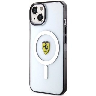 Etui Ferrari Outline MagSafe na iPhone 14 - przezroczyste