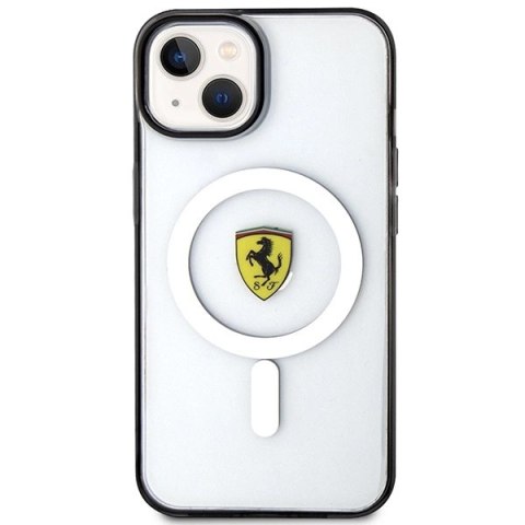 Etui Ferrari Outline MagSafe na iPhone 14 - przezroczyste