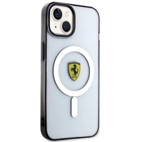 Etui Ferrari Outline MagSafe na iPhone 14 - przezroczyste