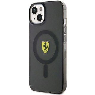 Etui Ferrari Translucent MagSafe na iPhone 14 Plus - czarne