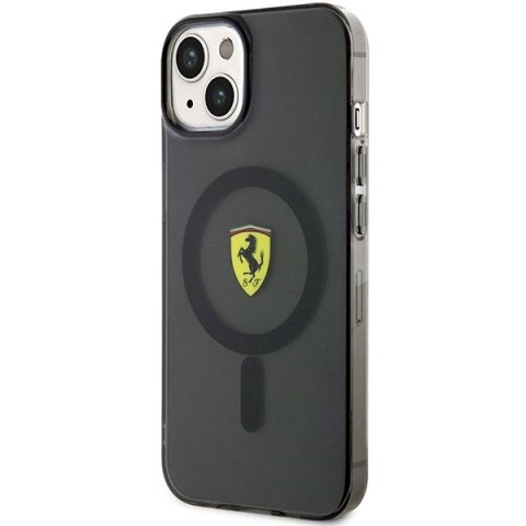 Etui Ferrari Translucent MagSafe na iPhone 14 Plus - czarne