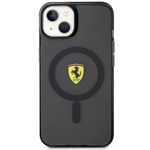 Etui Ferrari Translucent MagSafe na iPhone 14 Plus - czarne