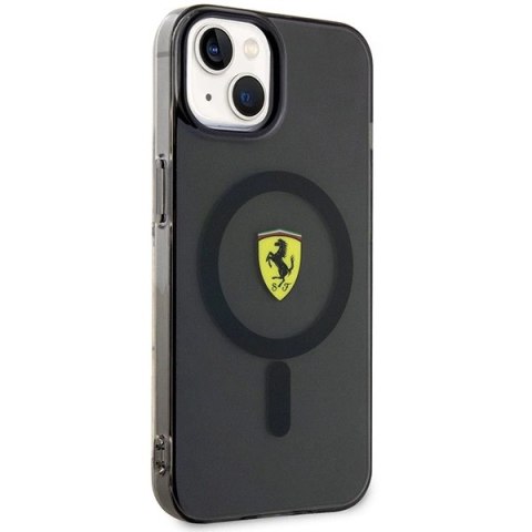 Etui Ferrari Translucent MagSafe na iPhone 14 Plus - czarne