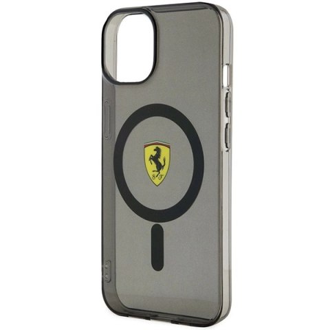 Etui Ferrari Translucent MagSafe na iPhone 14 Plus - czarne