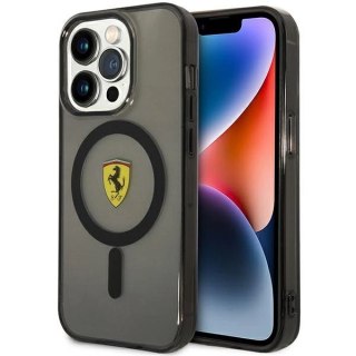 Etui Ferrari Translucent MagSafe na iPhone 14 Pro Max - czarne