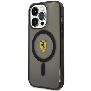 Etui Ferrari Translucent MagSafe na iPhone 14 Pro Max - czarne