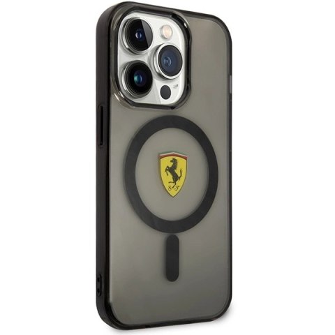 Etui Ferrari Translucent MagSafe na iPhone 14 Pro Max - czarne