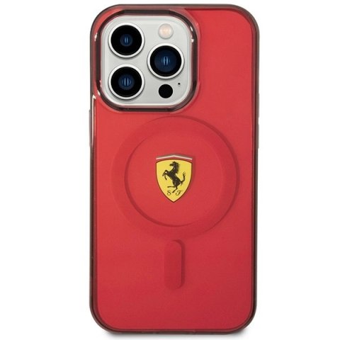 Etui Ferrari Translucent MagSafe na iPhone 14 Pro Max - czerwone Etui Ferrari Translucent MagSafe na iPhone 14 Pro Max - czerwone