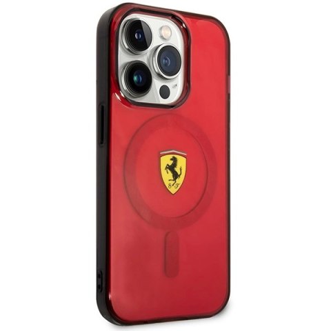 Etui Ferrari Translucent MagSafe na iPhone 14 Pro Max - czerwone Etui Ferrari Translucent MagSafe na iPhone 14 Pro Max - czerwone