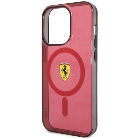 Etui Ferrari Translucent MagSafe na iPhone 14 Pro Max - czerwone Etui Ferrari Translucent MagSafe na iPhone 14 Pro Max - czerwone