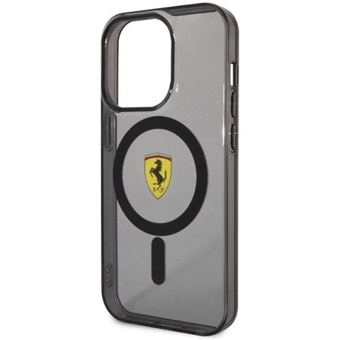 Etui Ferrari Translucent MagSafe na iPhone 14 Pro - czarne Etui Ferrari Translucent MagSafe na iPhone 14 Pro - czarne