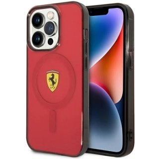 Etui Ferrari Translucent MagSafe na iPhone 14 Pro - czerwone