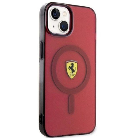 Etui Ferrari Translucent MagSafe na iPhone 14 - czerwone Etui Ferrari Translucent MagSafe na iPhone 14 - czerwone