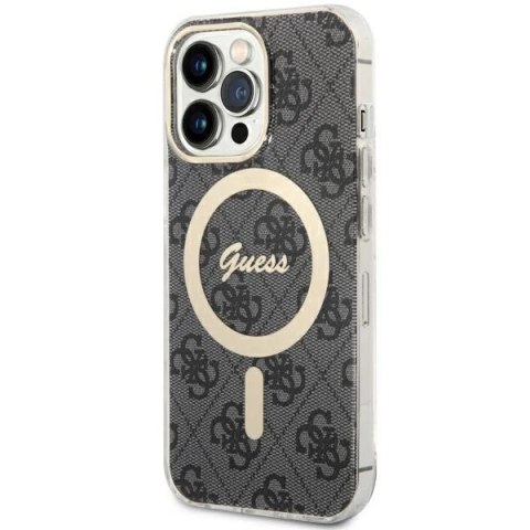 Etui Guess 4G MagSafe na iPhone 13 Pro / iPhone 13 - czarne