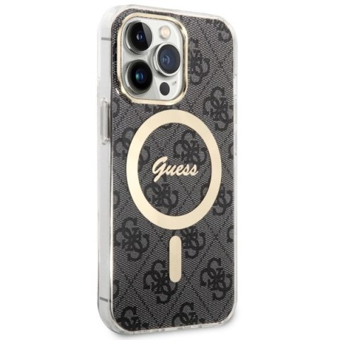 Etui Guess 4G MagSafe na iPhone 13 Pro / iPhone 13 - czarne
