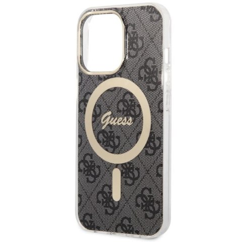 Etui Guess 4G MagSafe na iPhone 13 Pro / iPhone 13 - czarne