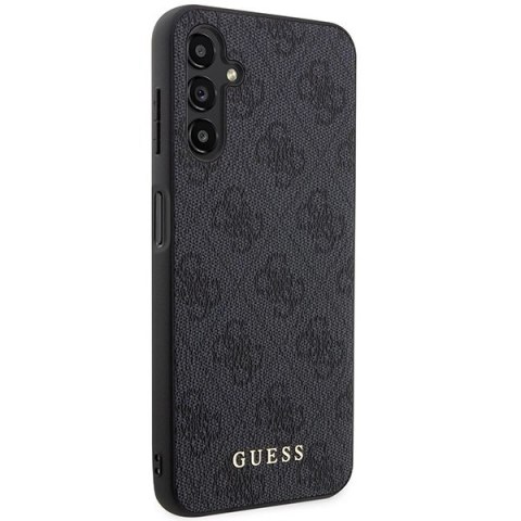 Etui Guess 4G Metal Gold Logo na Samsung Galaxy A14 - szare