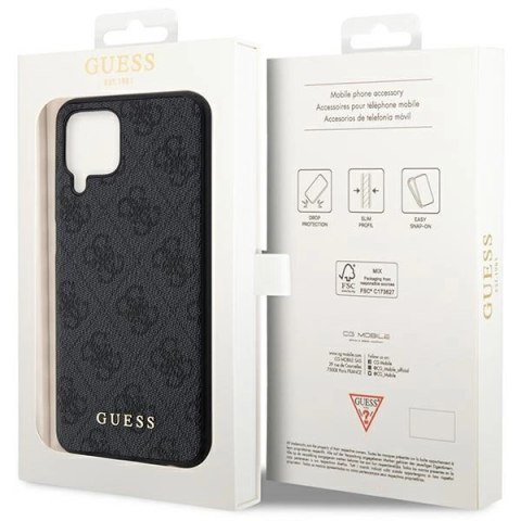 Etui Guess 4G Metal Gold Logo na Samsung Galaxy M33 5G - szare