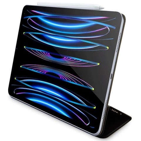 Etui Guess 4G Stripe Allover na iPad Pro 12.9" - czarne