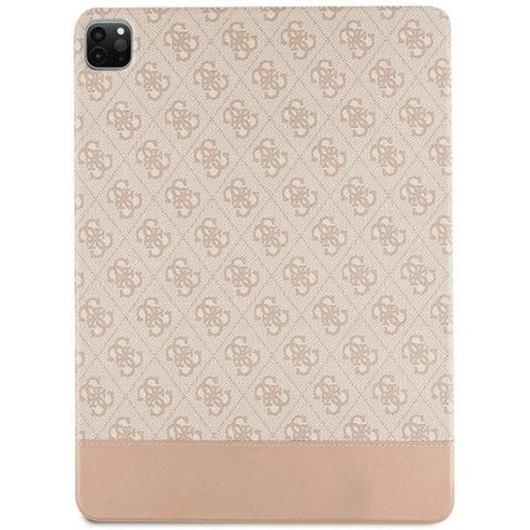 Etui Guess 4G Stripe Allover na iPad Pro 12.9" - różowe