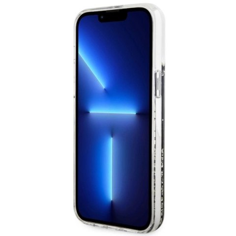 Etui Guess Liquid Glitter Marble na iPhone 14 Pro Max - czarne