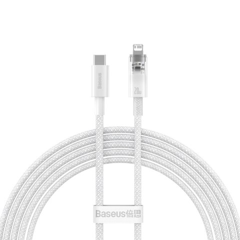 Kabel Baseus CATS010302 Lightning - USB-C 20W 480Mb/s 2m - biały Kabel Baseus CATS010302 Lightning - USB-C 20W 480Mb/s 2m - biały